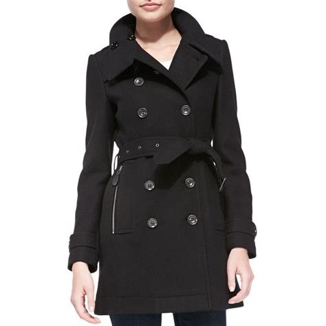 burberry brit wool-blend zip-pocket trench coat black|Wool Trench Coat in Sandstone .